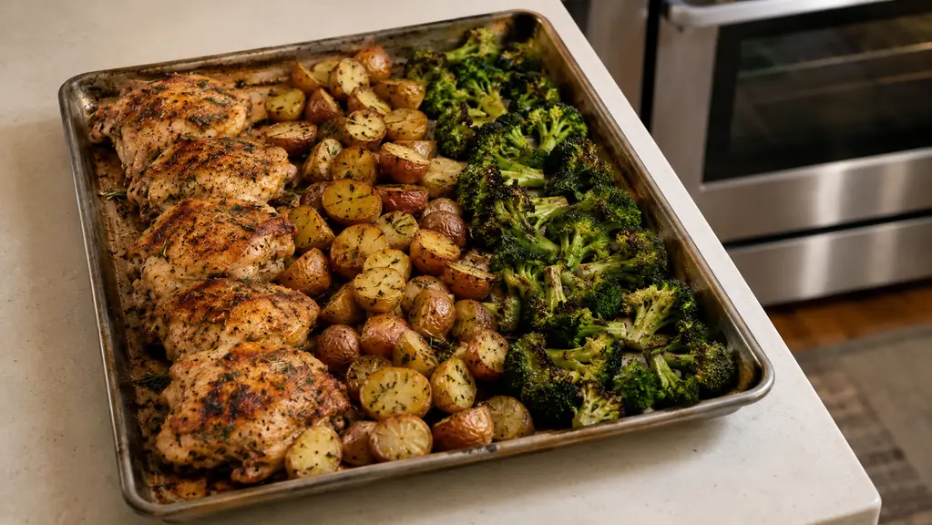 How to Make a Sheet Pan Dinner for Six with a Half Sheet Pan